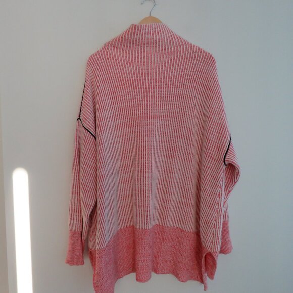 SOFT SURROUNDINGS Ribbed Funnel Neck Oversized Drop Shoulder Sweater - Size 2X - Picture 12 of 15
